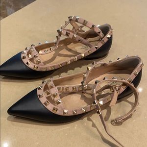 Valentino Garavani Rockstud Caged Ballerina Flats